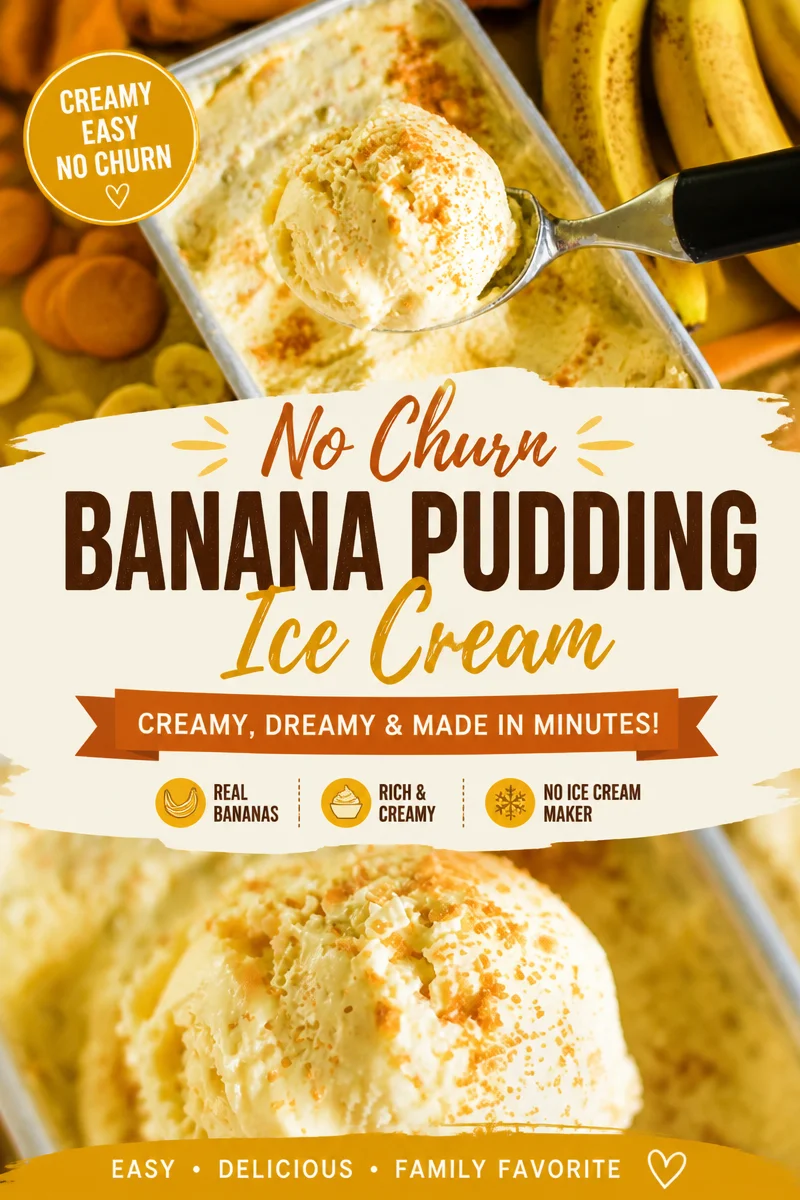 Easy Banana Pudding Ice Cream — No Churn 3 Ingredients