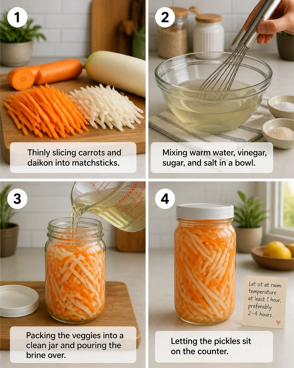 Easy Banh Mi Sandwich — Vietnamese Pickled Veggie