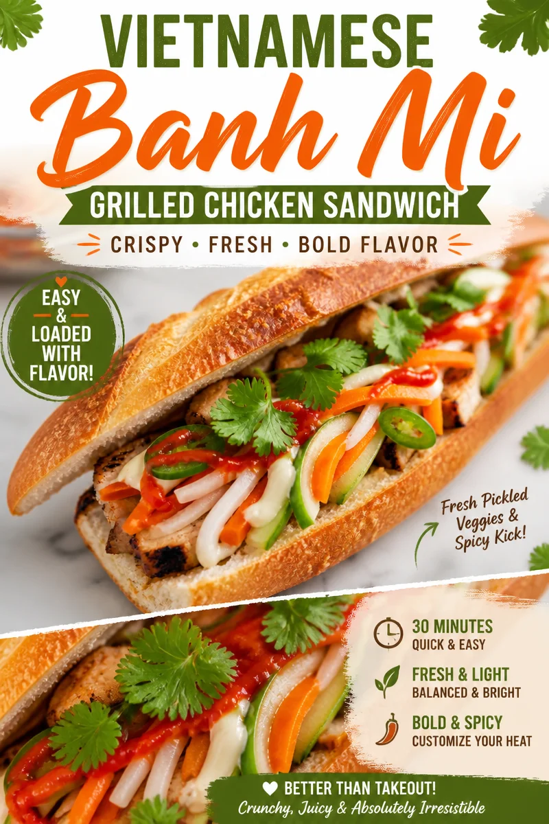 Easy Banh Mi Sandwich — Vietnamese Pickled Veggie
