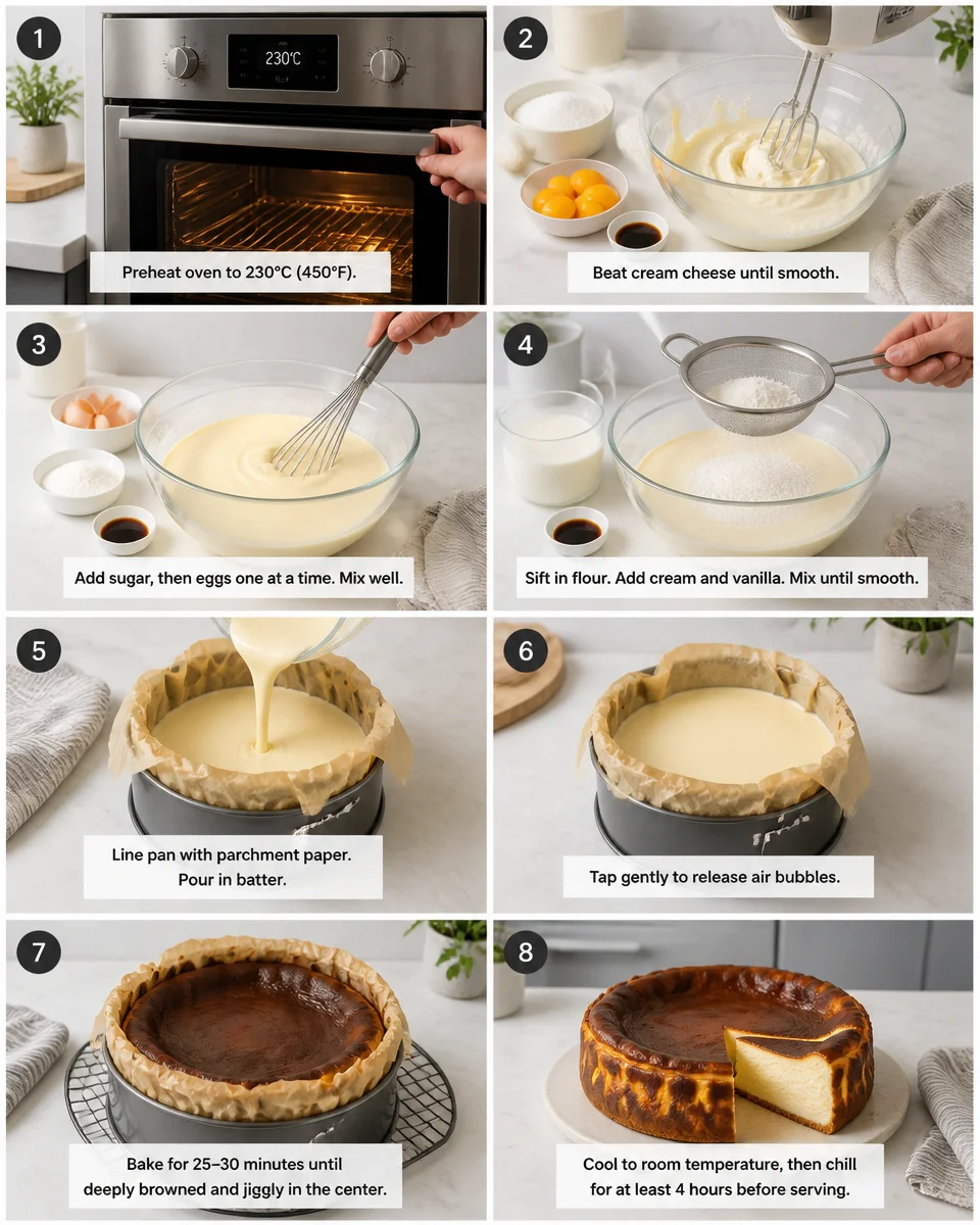 Easy Basque Burnt Cheesecake Bites — Mini Version