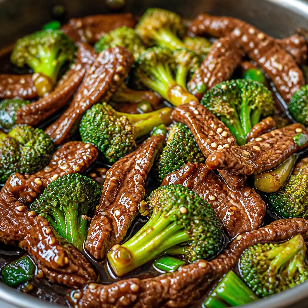 Delicious Easy Beef and Broccoli dish with tender beef and crispy broccoli in sauce