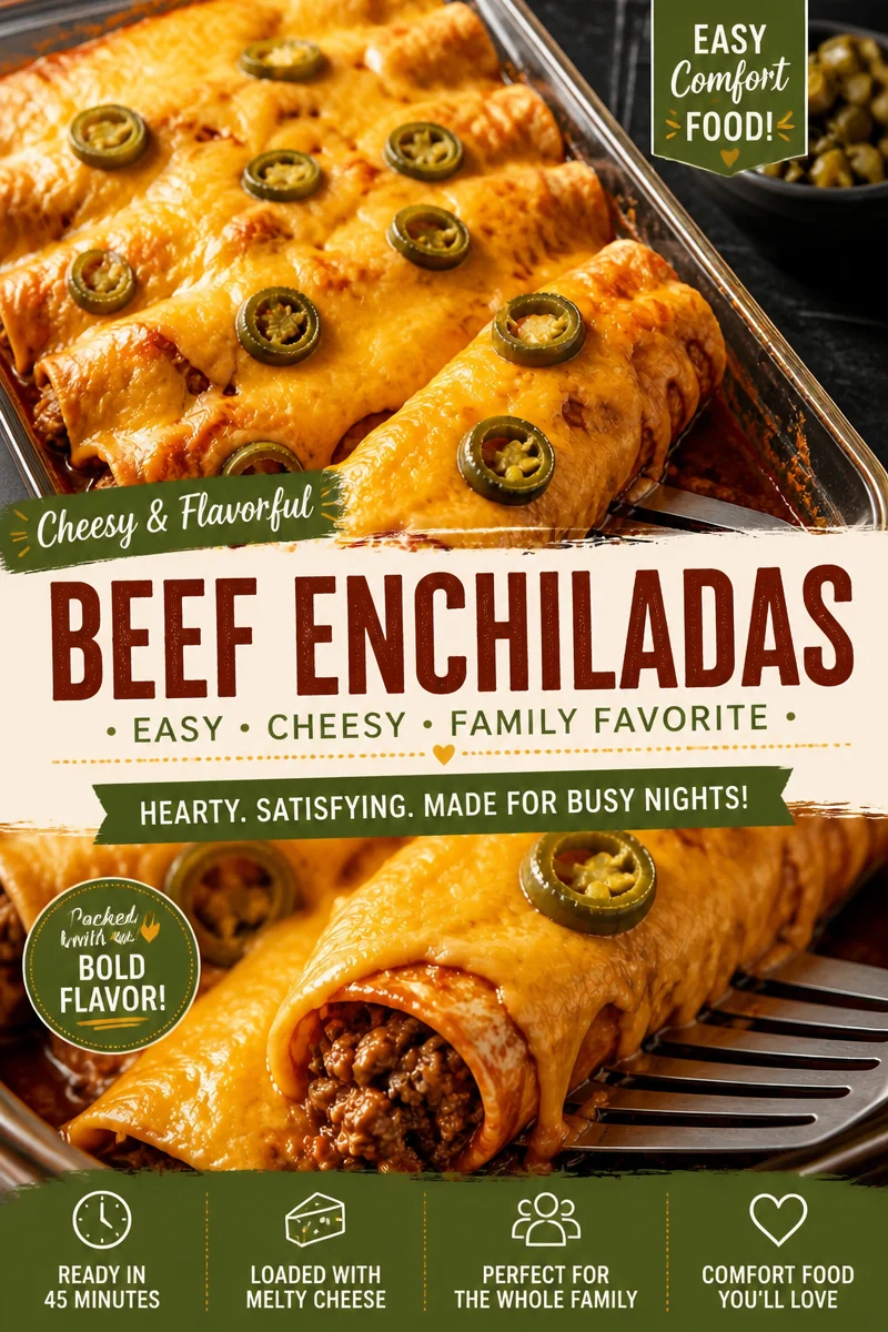 Easy Beef Enchiladas — Cheesy Rolled Mexican Dinner