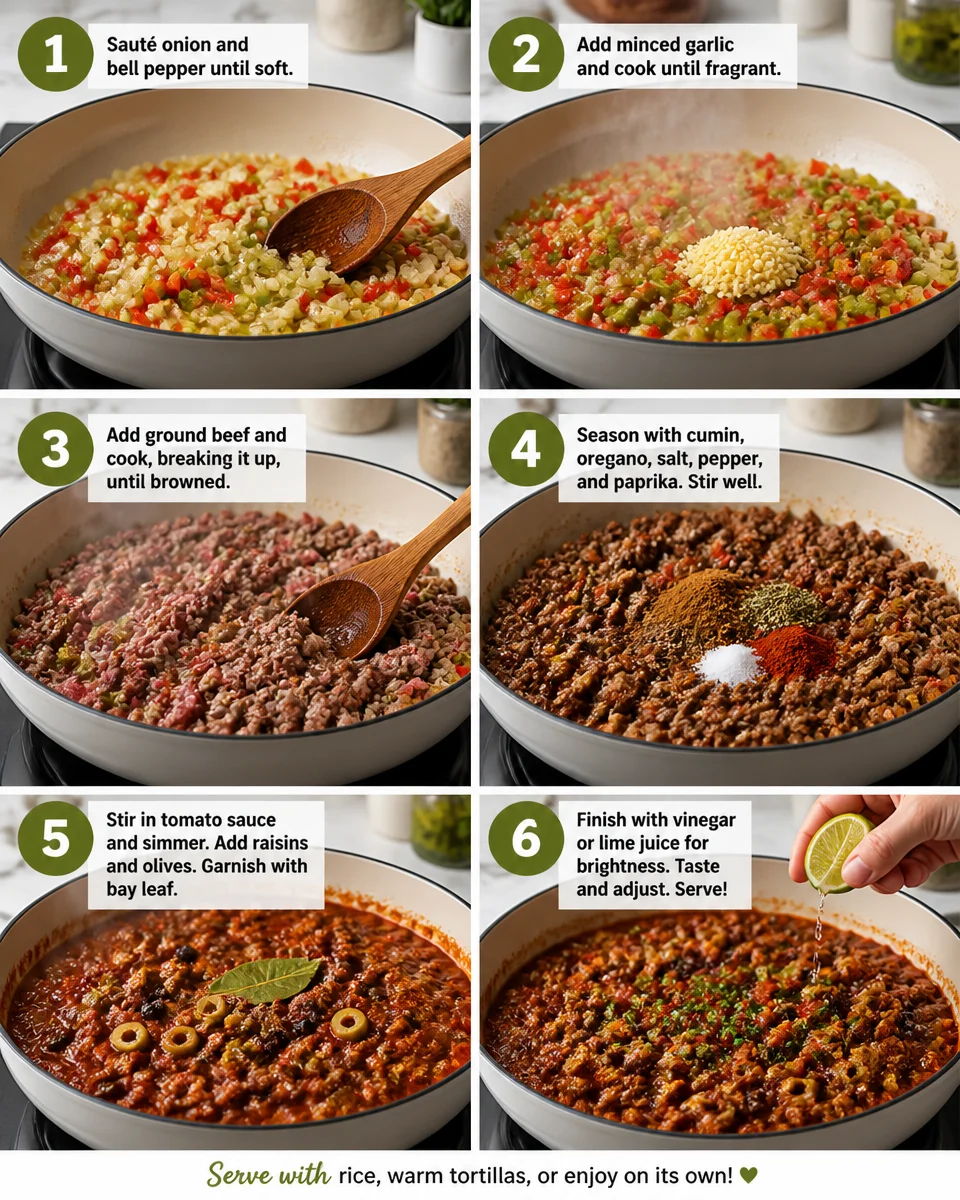 Easy Beef Picadillo — Cuban Spiced Ground Beef