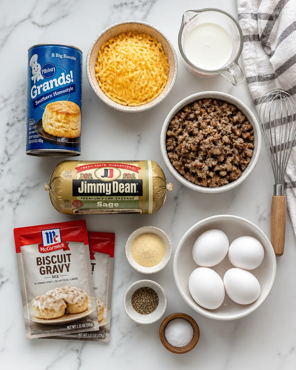 Easy Biscuits and Gravy Casserole — Easy Brunch