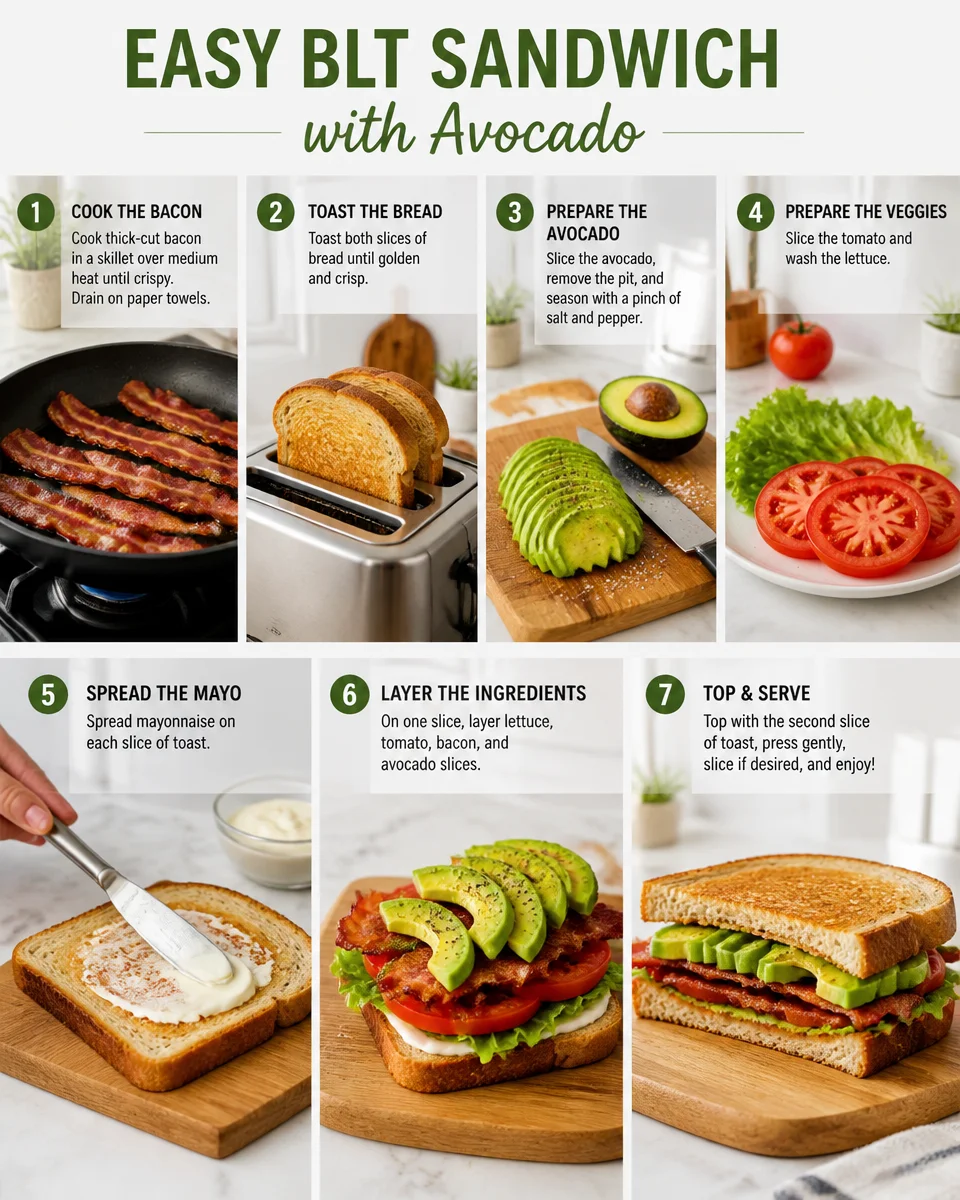 Easy BLT Sandwich with Avocado — Best Summer Lunch