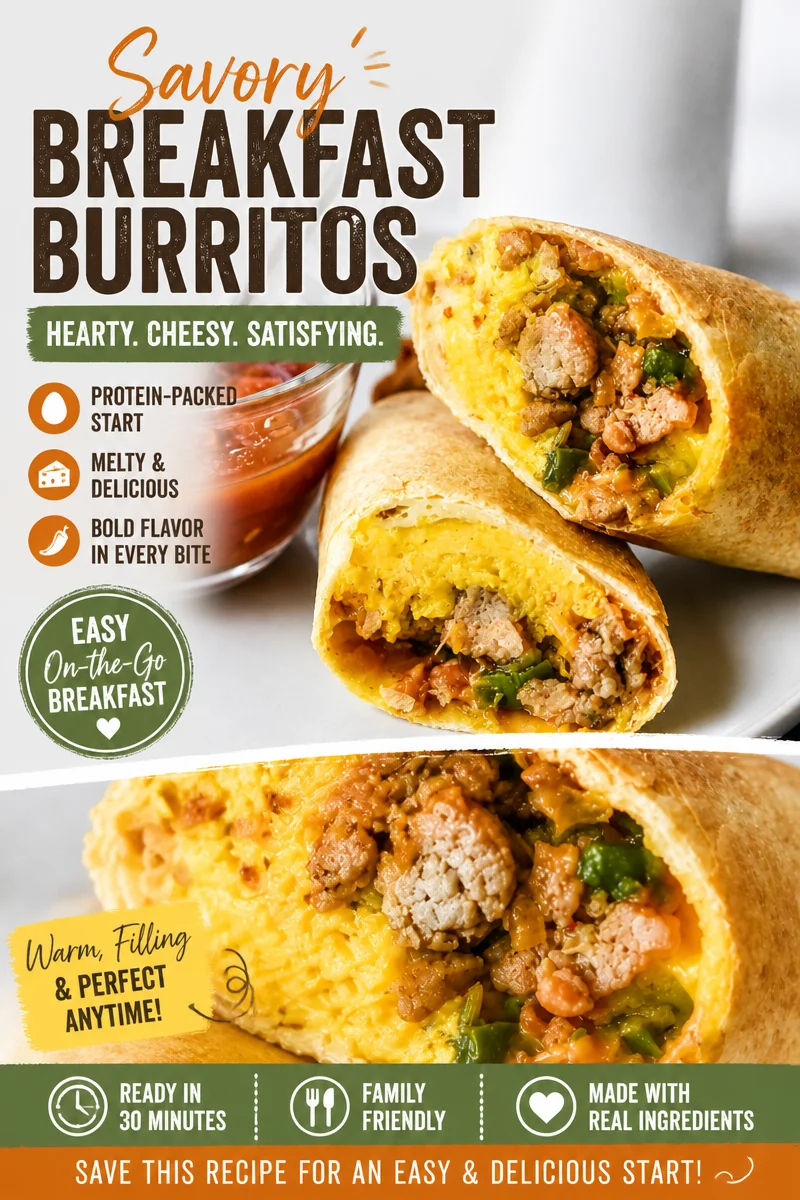 Easy Breakfast Burritos — Make Ahead Frozen