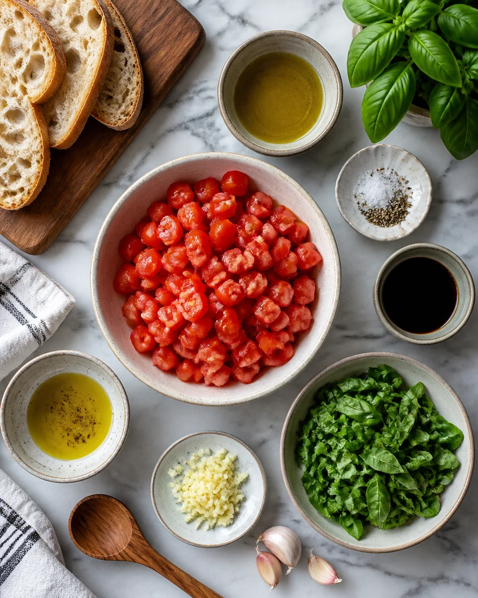 Easy Bruschetta — Fresh Tomato Basil Toasted