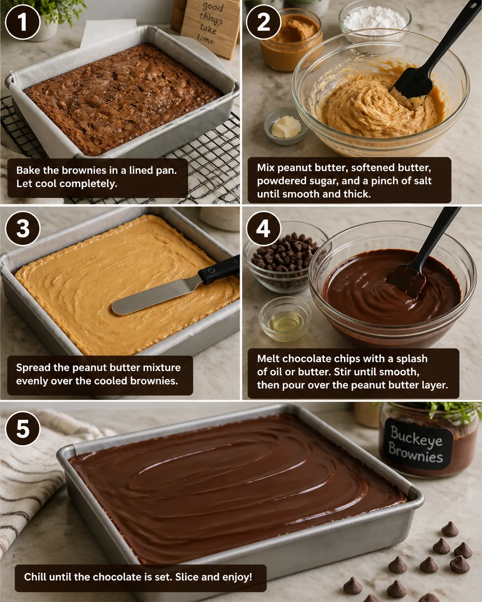 Easy Buckeye Brownie Recipe — Peanut Butter Chocolate