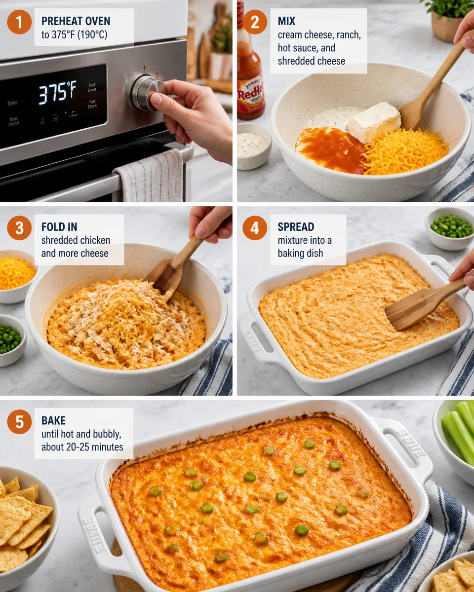 Easy Buffalo Chicken Dip — Cream Cheese Party Appetizer