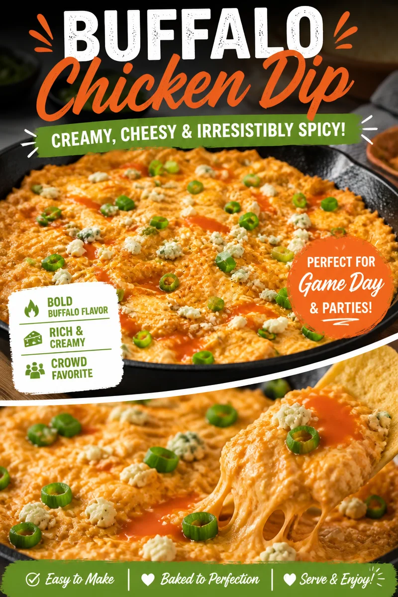Easy Buffalo Chicken Dip — Cream Cheese Party Appetizer