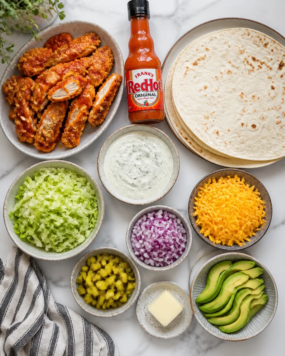 Easy Buffalo Chicken Wraps — Spicy Crispy Lunch