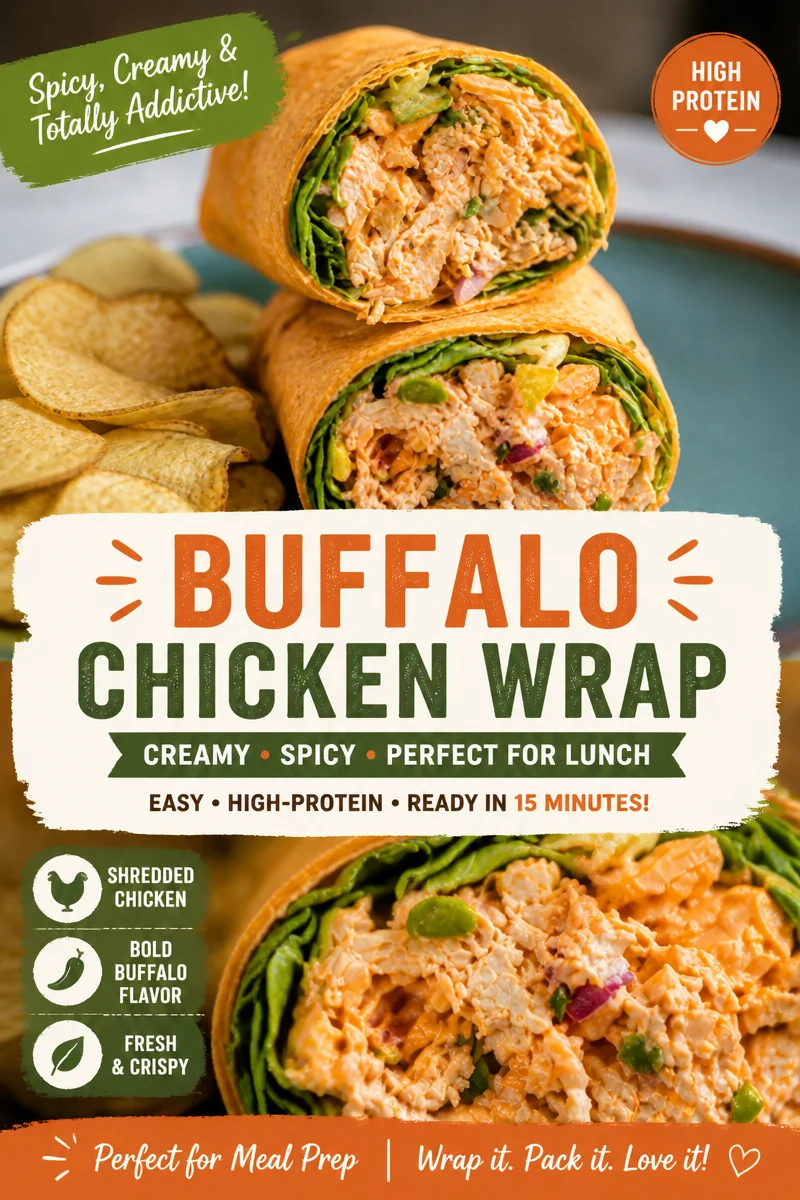 Easy Buffalo Chicken Wraps — Spicy Crispy Lunch