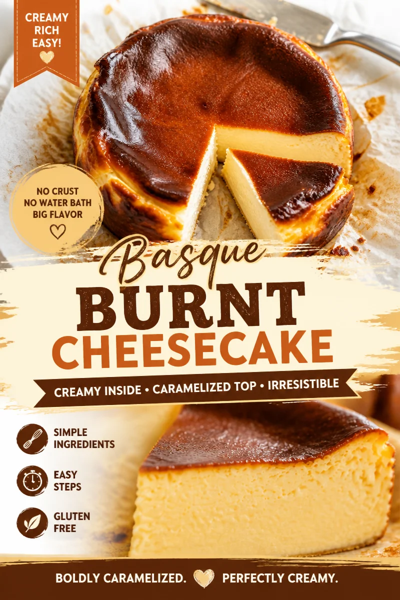 Easy Burnt Basque Cheesecake — Crustless Spanish