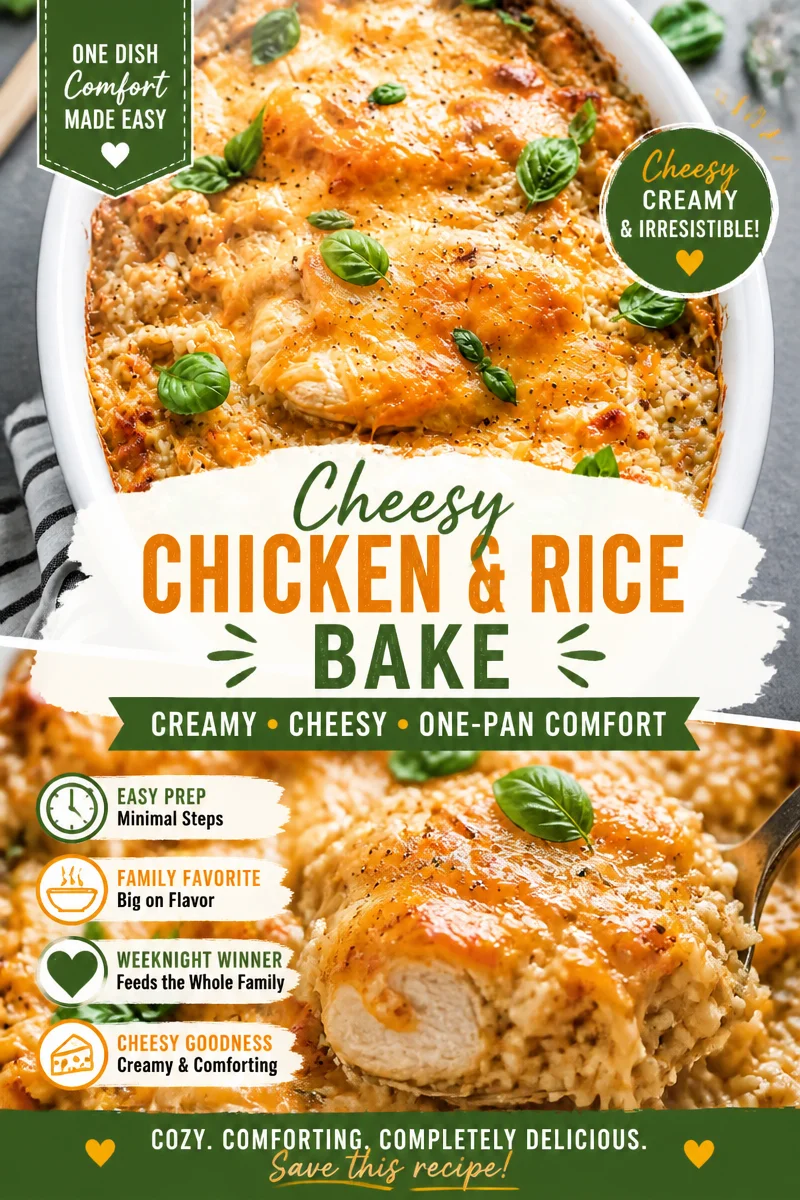 Easy Chicken and Rice Casserole — Creamy One Pan Dinner