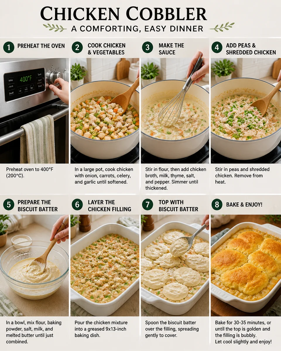 Easy Chicken Cobbler — Viral Red Lobster Biscuit Topping