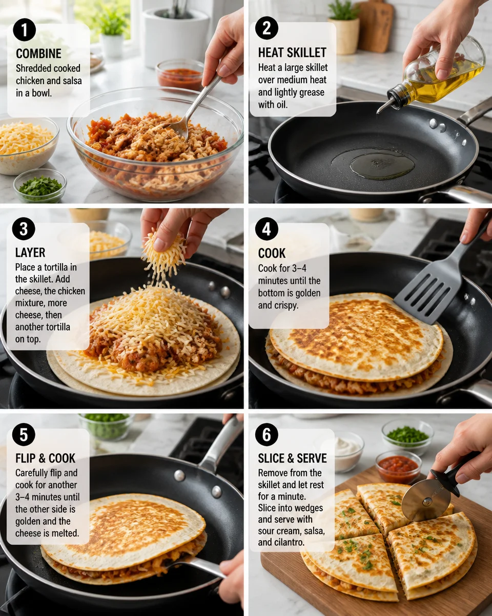 Easy Chicken Quesadilla — Crispy Skillet Recipe