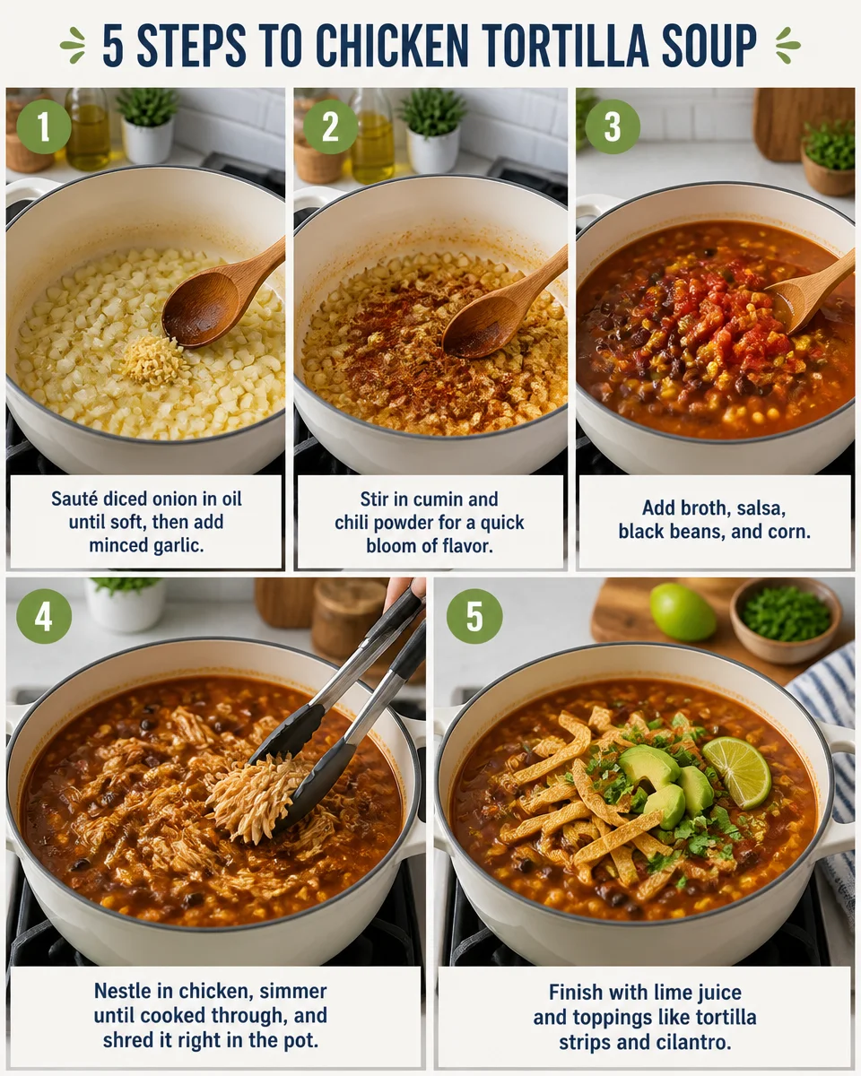 Easy Chicken Tortilla Soup — One Pot Tex Mex