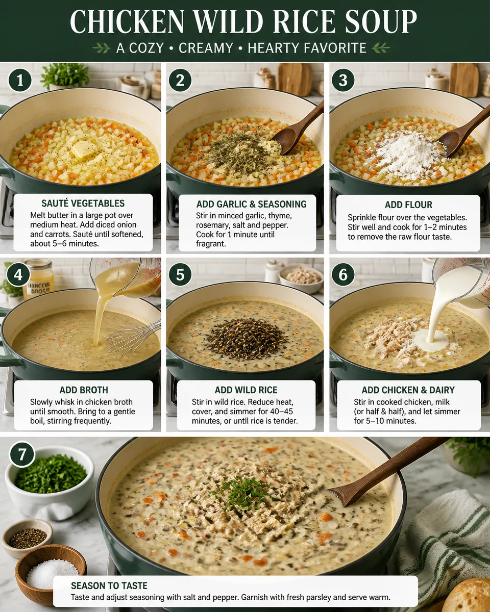 Easy Chicken Wild Rice Soup — Panera Copycat