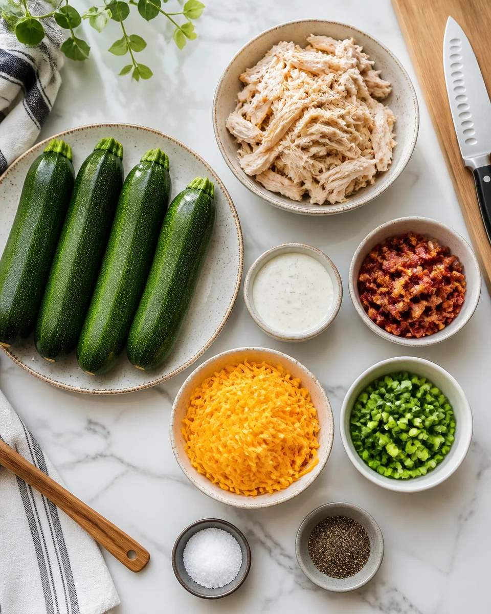 Easy Chicken Zucchini Boats — Low Carb Stuffed