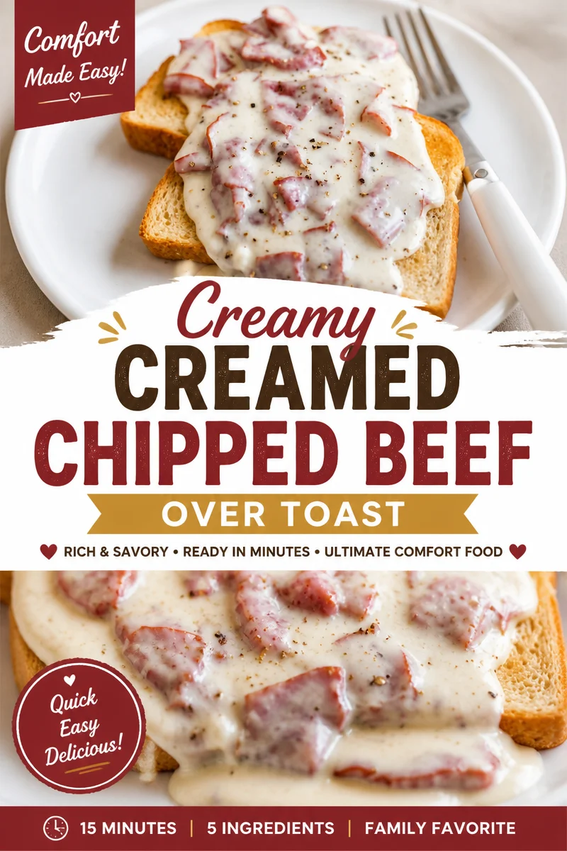 Easy Chipped Beef on Toast — Classic Creamed Recipe
