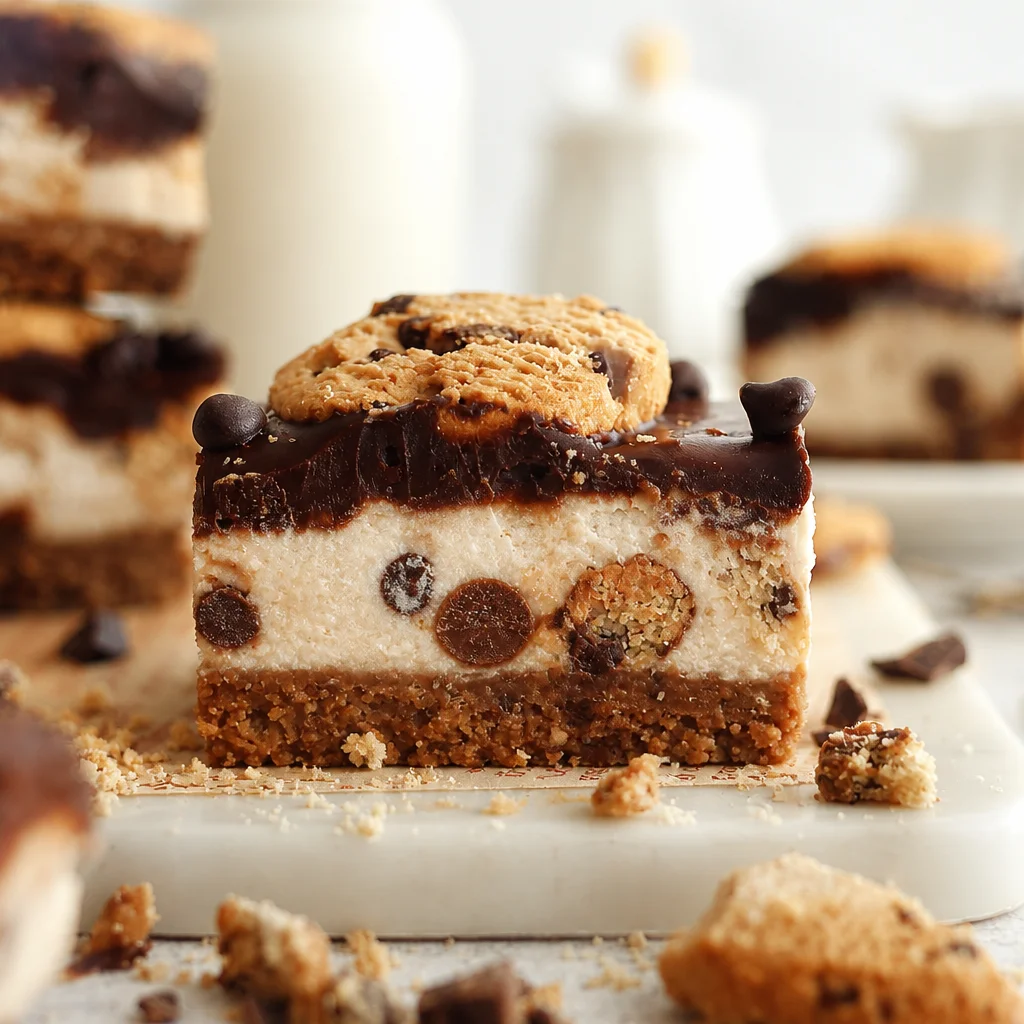 Easy Chocolate Chip Cheesecake Bars - No Bake Dessert Recipe