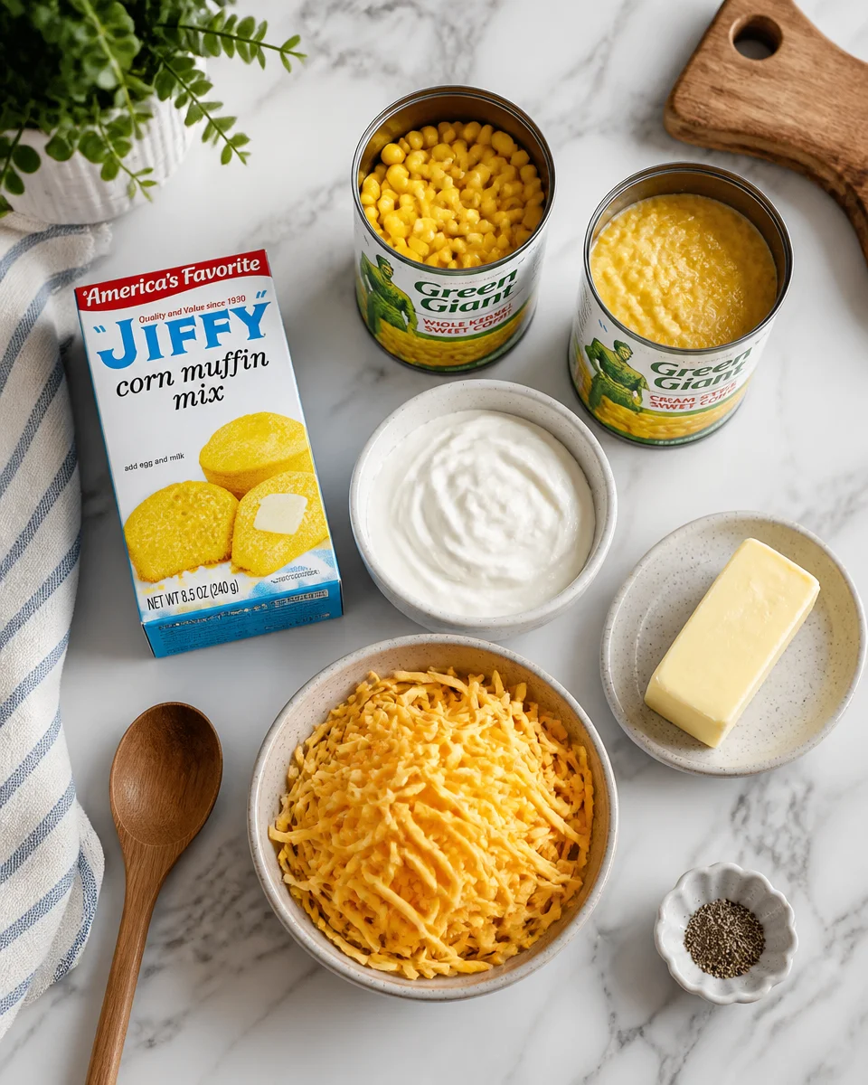 Easy Corn Casserole — Jiffy Mix Cheesy Side Dish