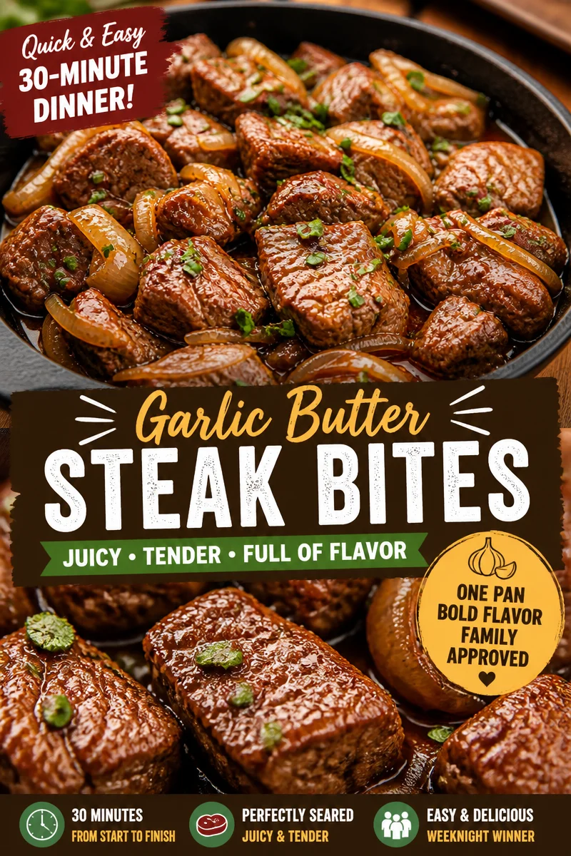 Easy Cowboy Butter Steak Bites — Cast Iron Skillet