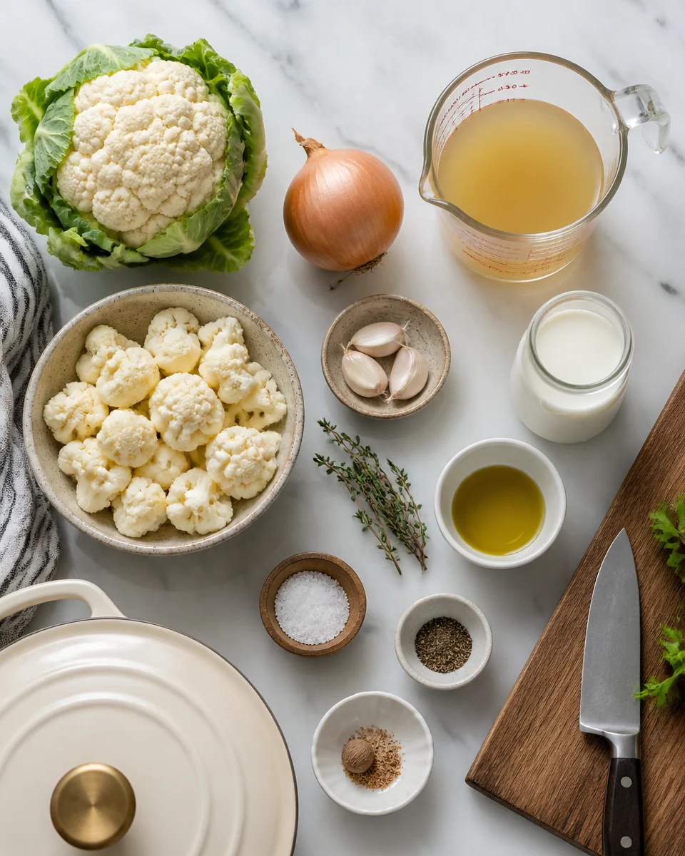 Easy Creamy Cauliflower Soup — Velvety Blender