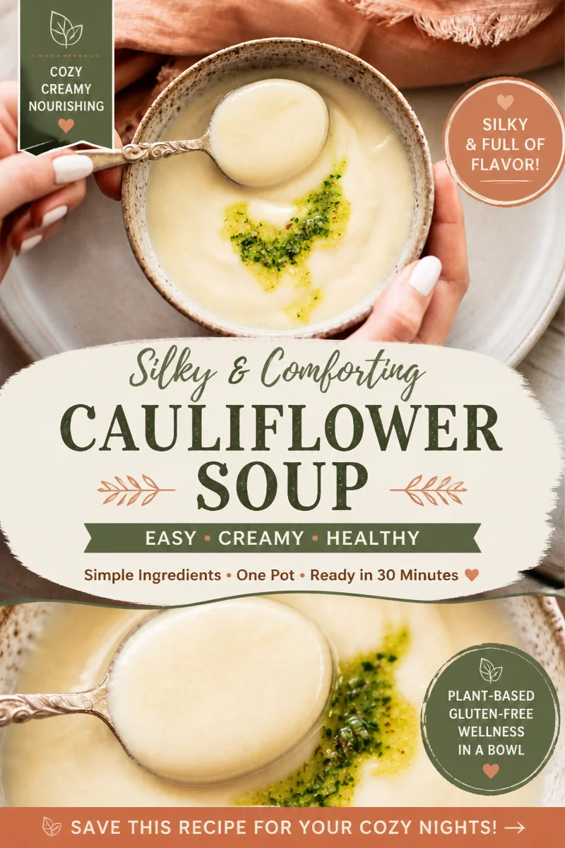 Easy Creamy Cauliflower Soup — Velvety Blender