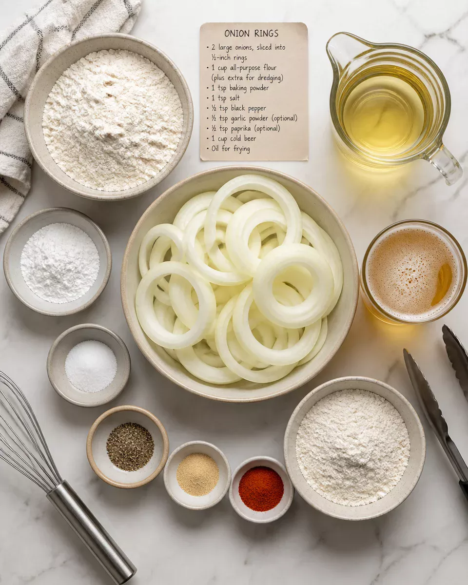 Easy Crispy Onion Rings — Beer Battered Fried