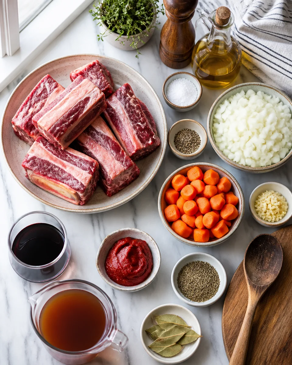 Easy Crockpot Beef Short Ribs — Red Wine Braised
