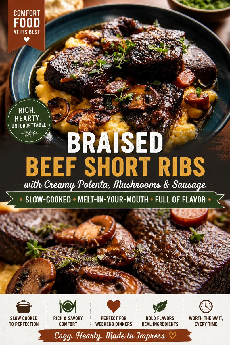 Easy Crockpot Beef Short Ribs — Red Wine Braised