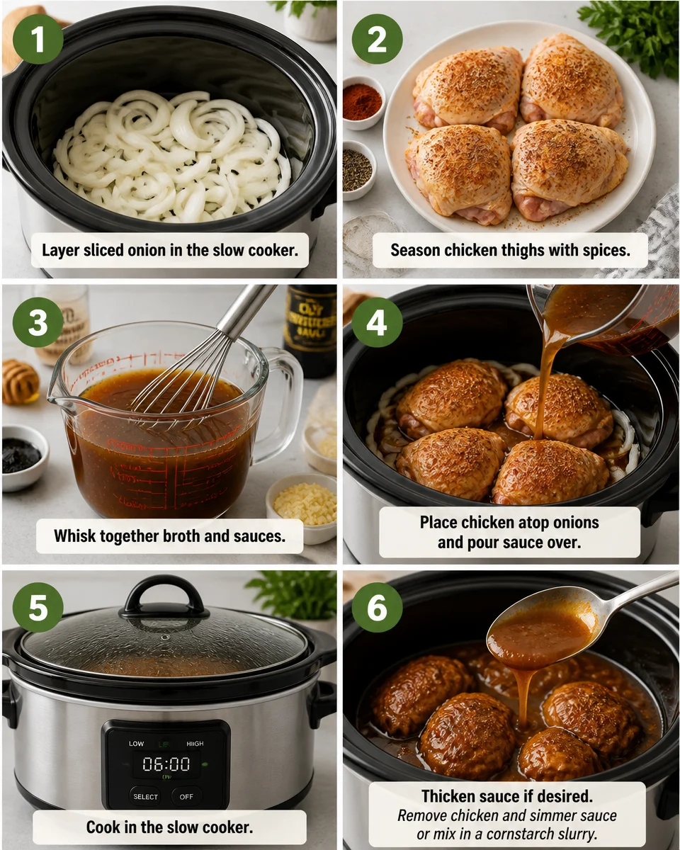 Easy Crockpot Chicken Thighs — Tender Slow Cooker Recipe