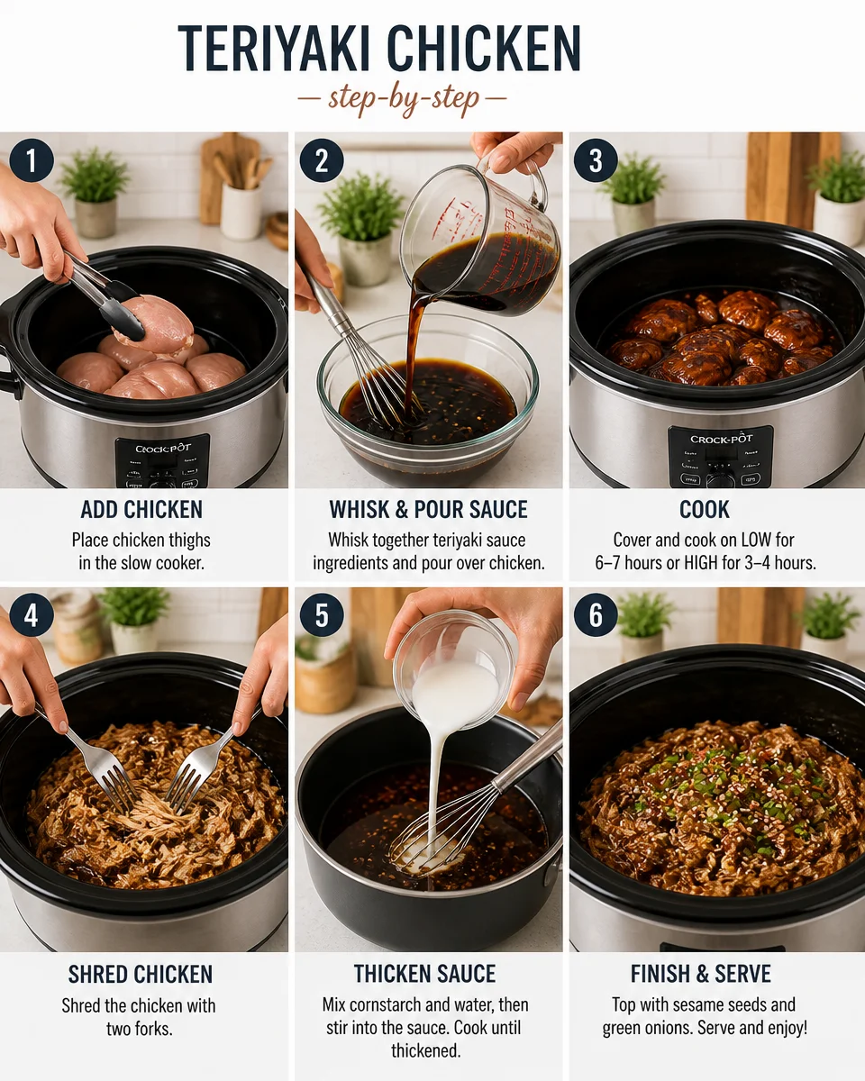 Easy Crockpot Teriyaki Chicken — Sweet Sticky Slow Cooker