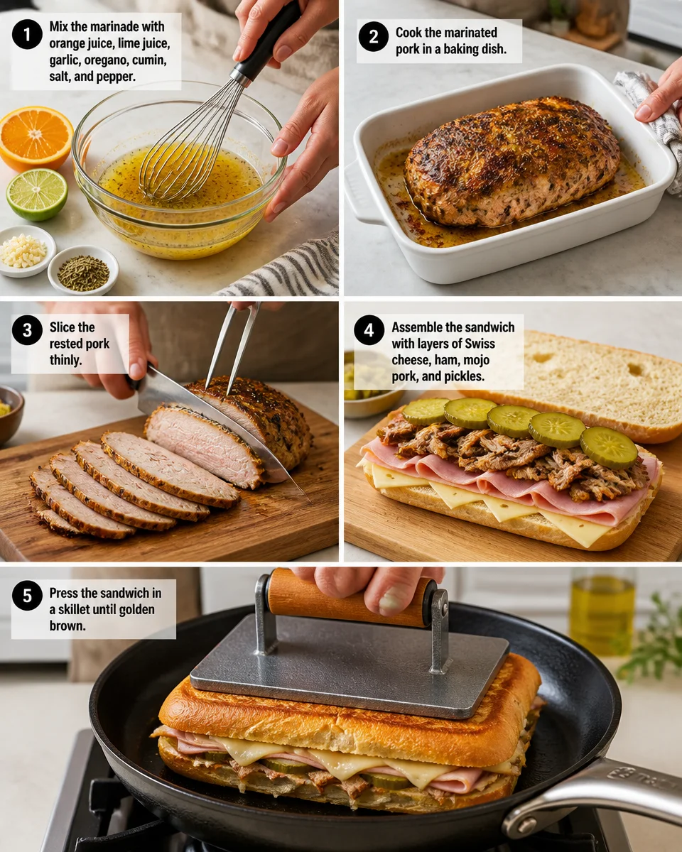 Easy Cuban Sandwich — Pressed Mojo Pork