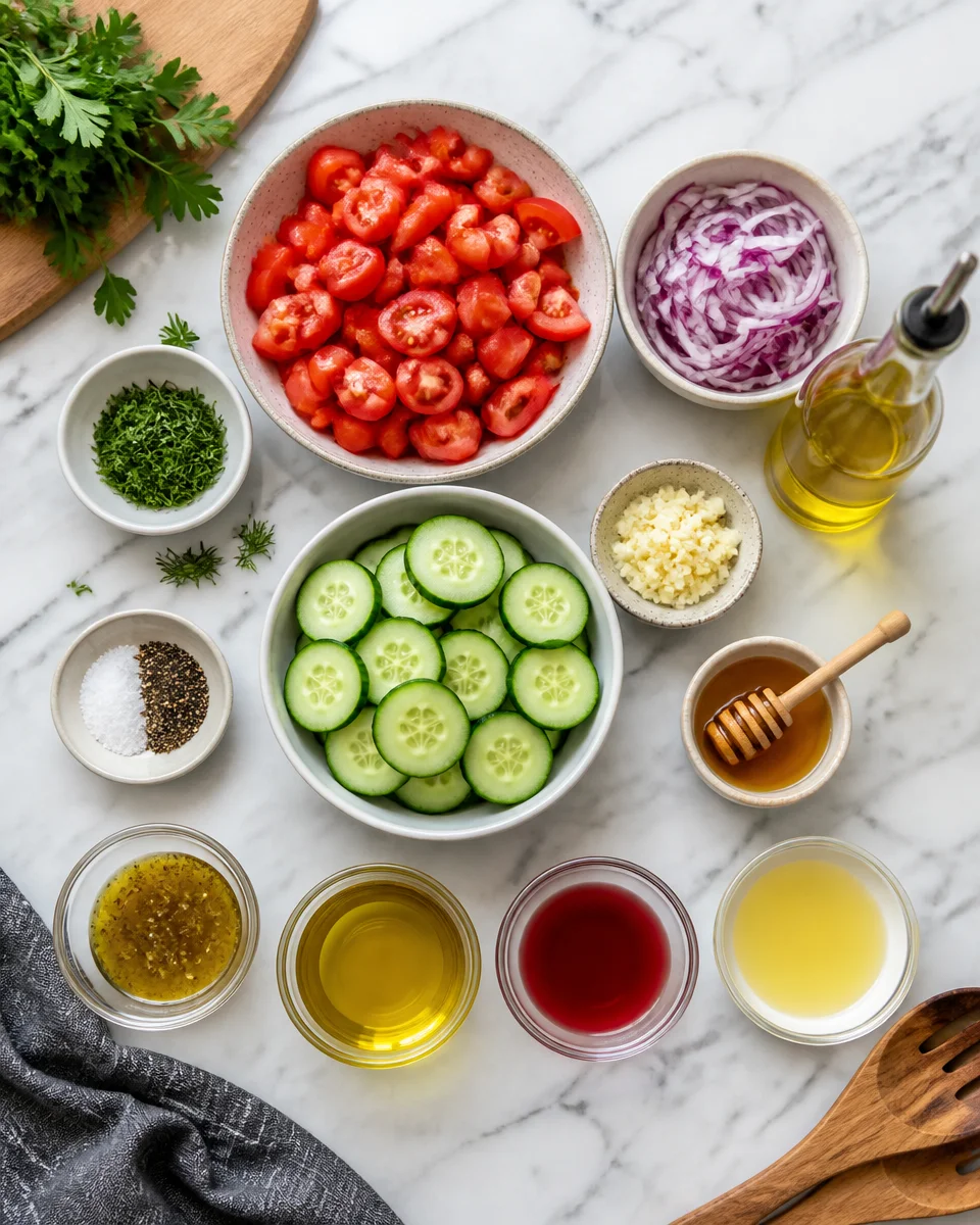 Easy Cucumber Tomato Salad — Light Summer Side Dish