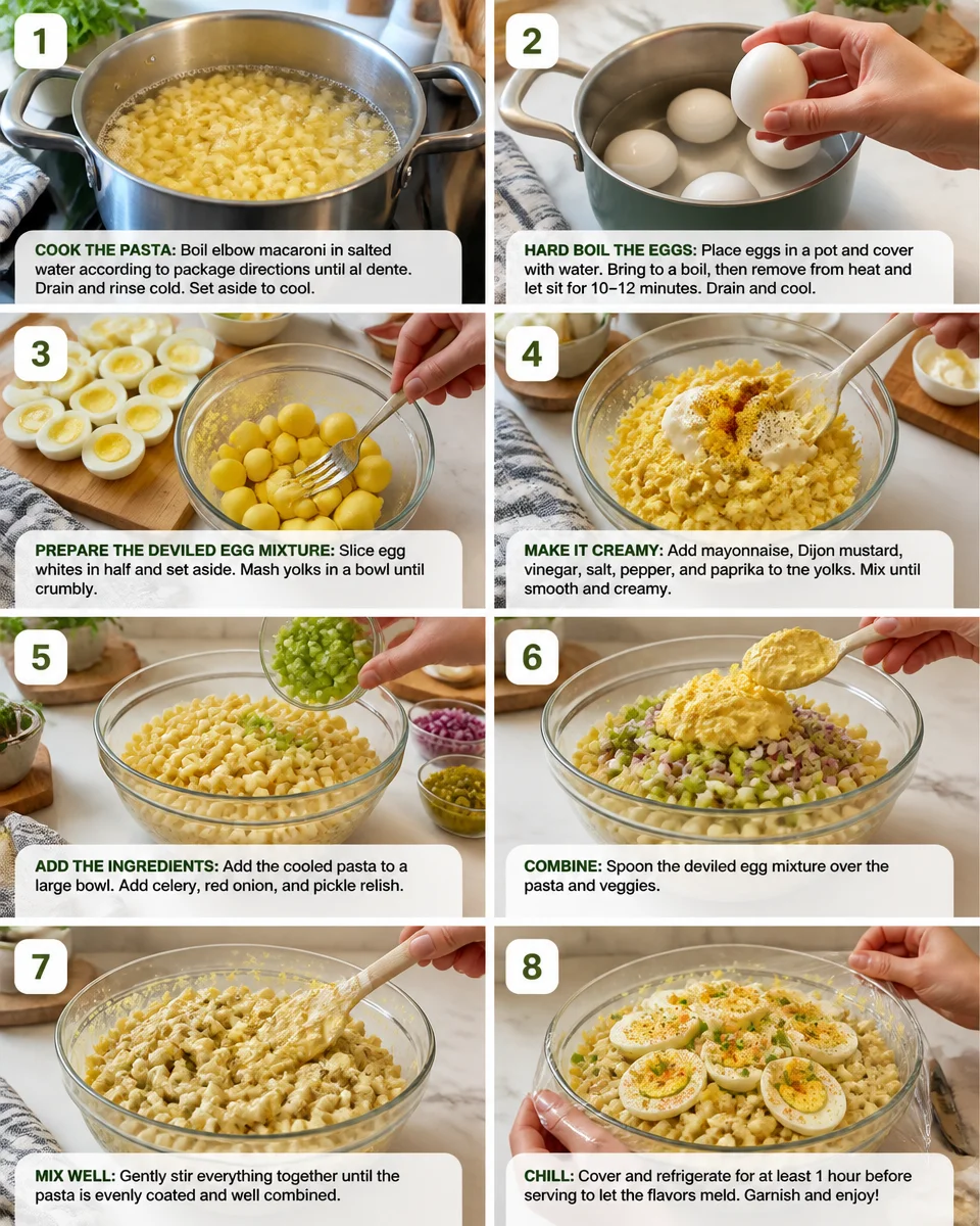 Easy Deviled Egg Pasta Salad