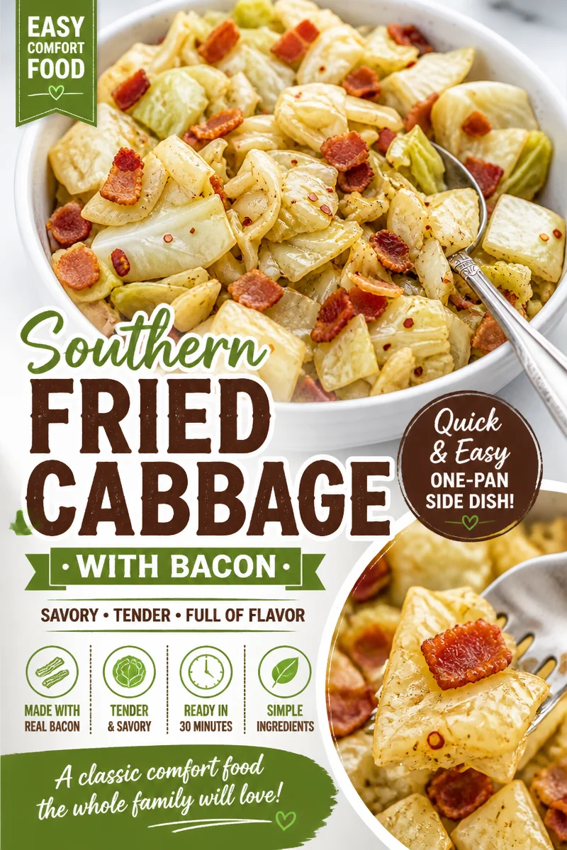 Easy Fried Cabbage with Bacon — Southern Skillet