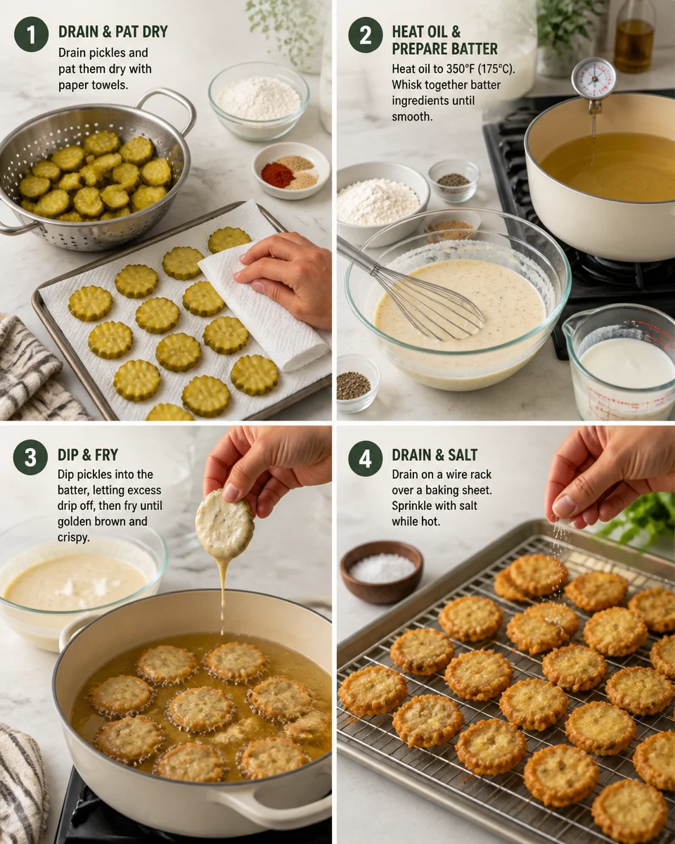 Easy Fried Pickles — Crispy Buttermilk Battered