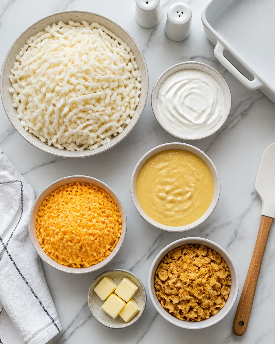 Easy Funeral Potatoes — Cheesy Hash Brown Casserole