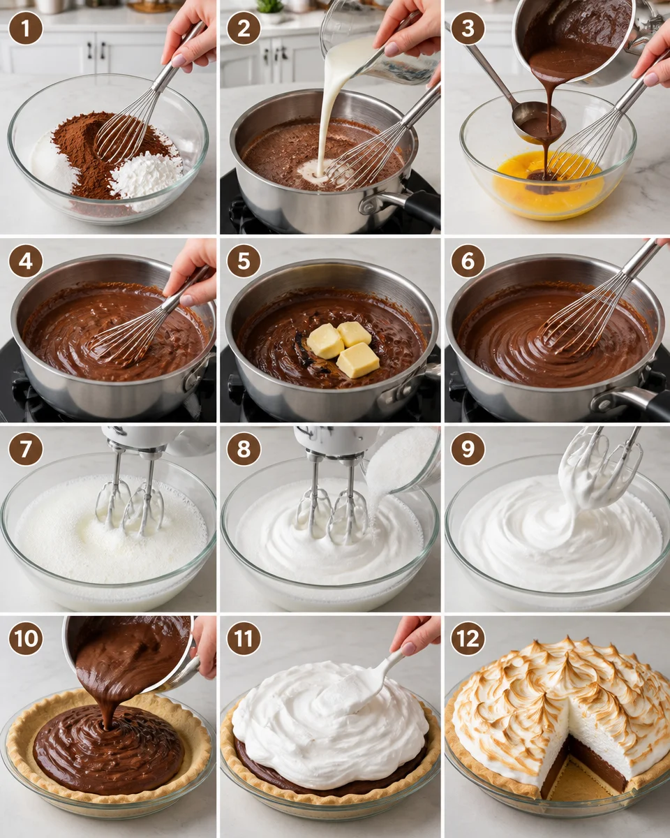 Easy Grandmas Chocolate Pie — Old Fashioned Southern Recipe