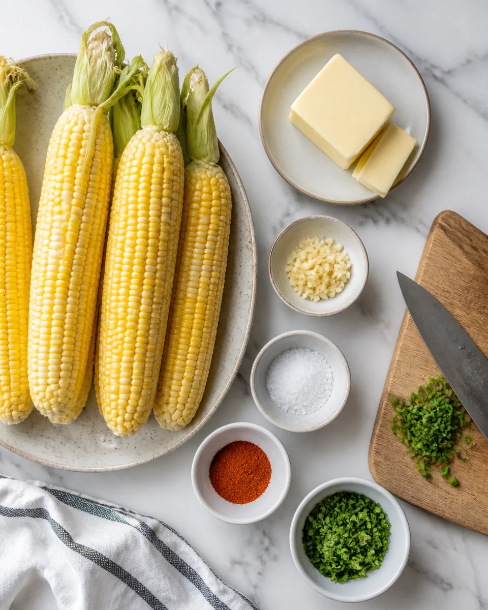 Easy Grilled Corn on the Cob — Garlic Butter and Seasoning