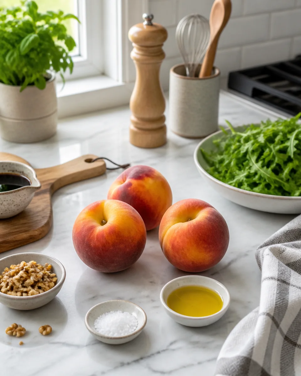 Easy Grilled Peach Salad — Summer Burrata Recipe