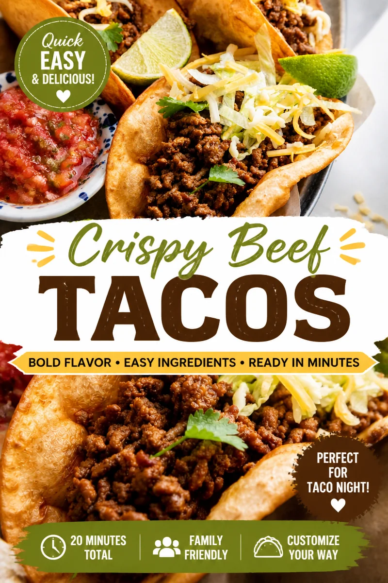 Easy Ground Beef Tacos — Crispy Shell Weeknight Dinner