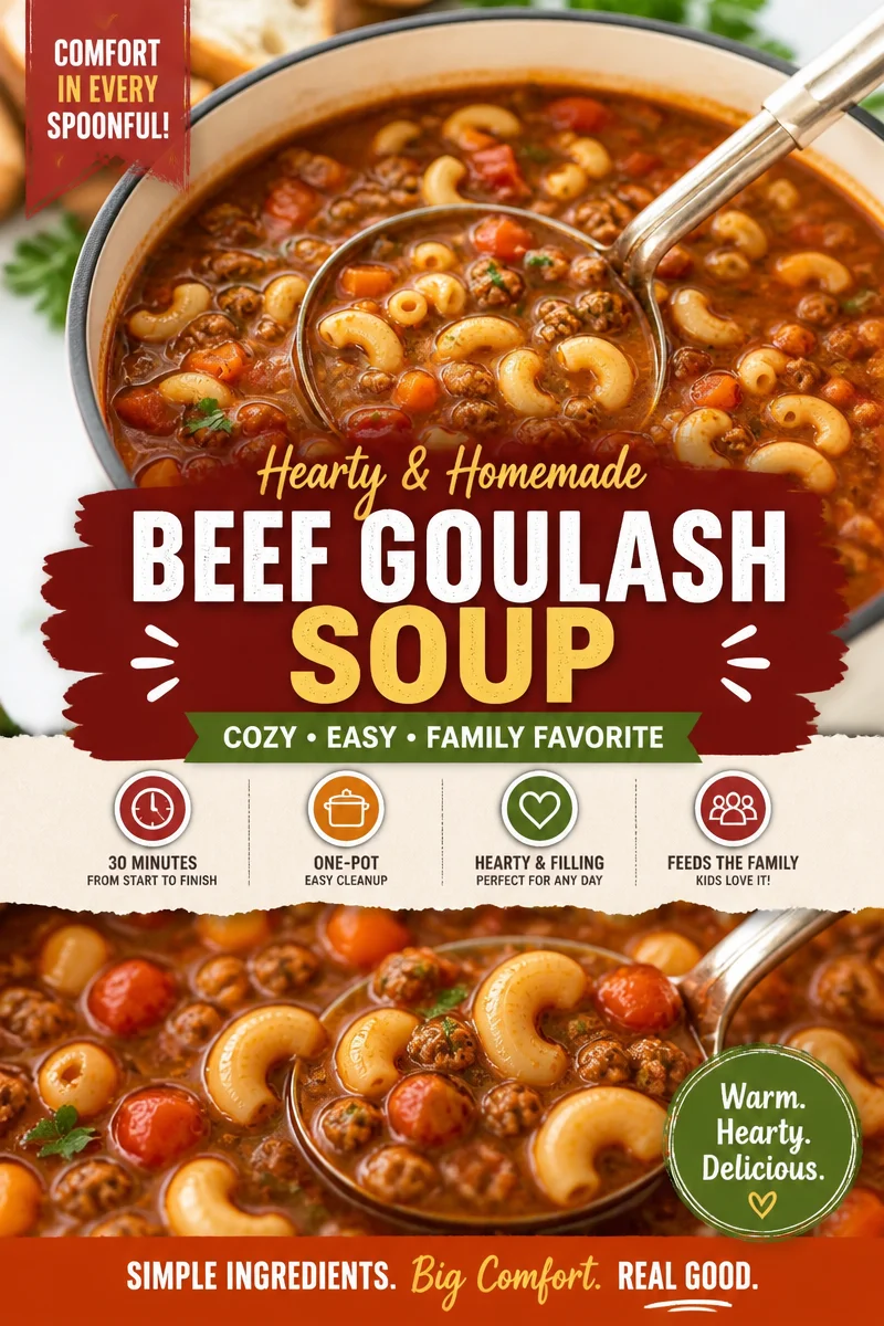 Easy Hamburger Macaroni Soup — One Pot Comfort Dinner