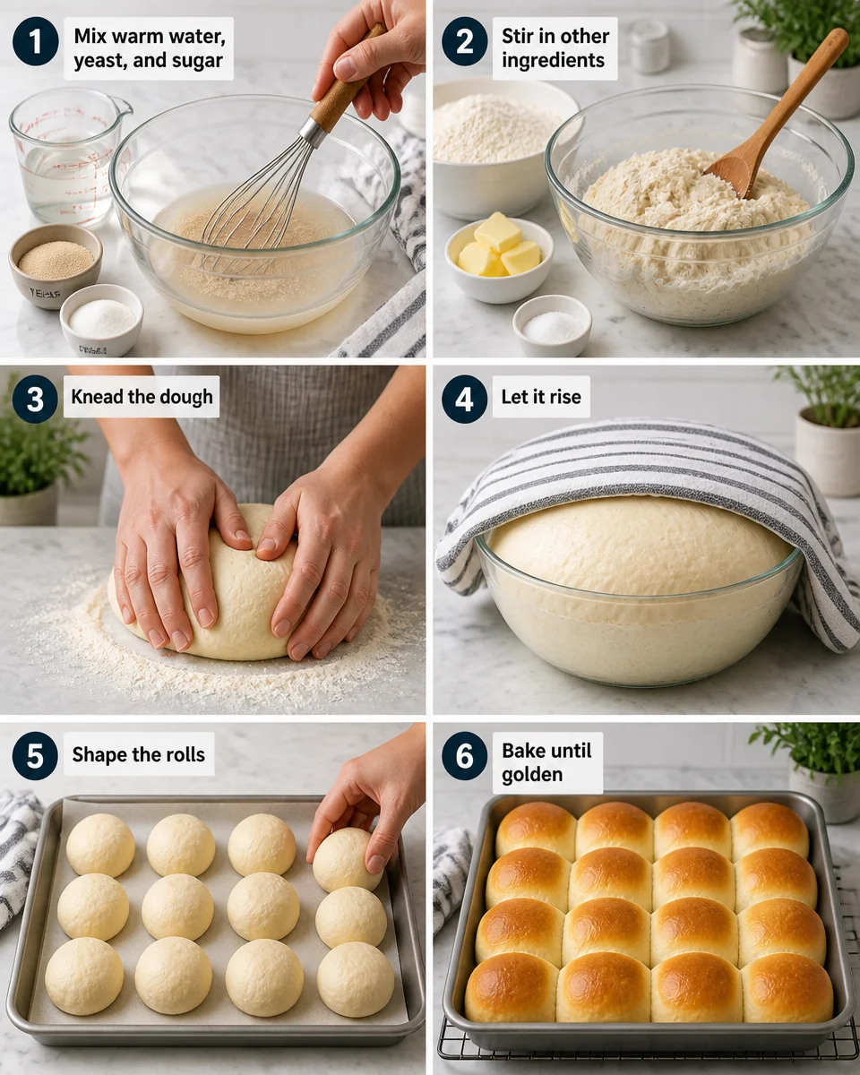 Easy Homemade Dinner Rolls — Soft Fluffy One Hour