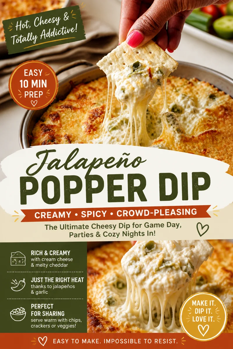 Easy Jalapeno Popper Dip — Hot Cheesy Appetizer