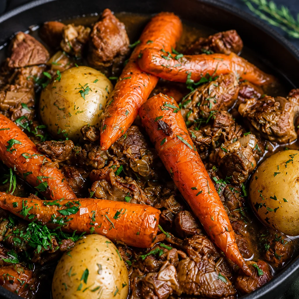 Bowl of Easy Lamb Stew - Irish Slow Cooker Comfort with lamb and vegetables