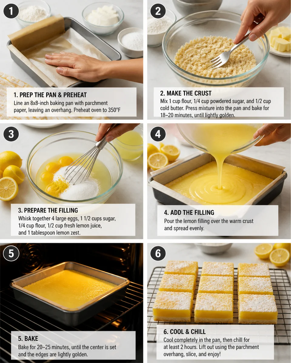 Easy Lemon Bars — Bright Tangy Buttery Crust