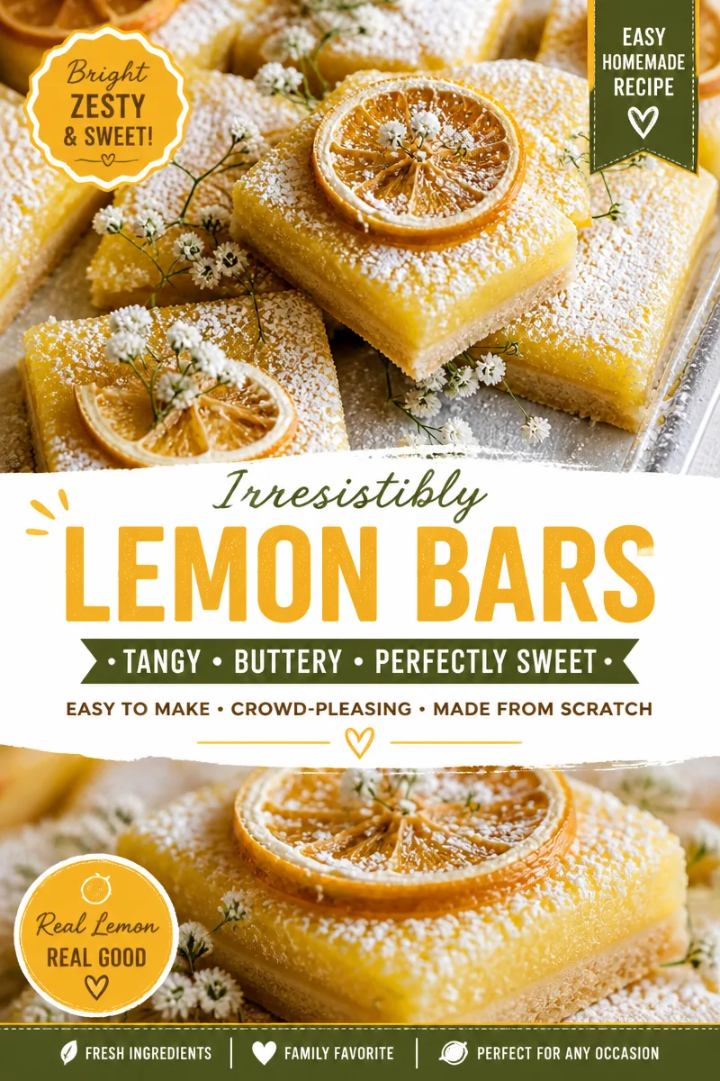 Easy Lemon Bars — Bright Tangy Buttery Crust